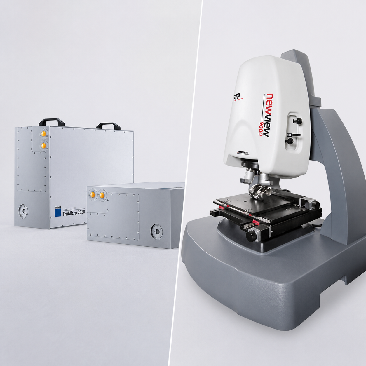 TRUMPF TruMicro 2030 laser system and Zygo NewView 9000 white-light interferometer